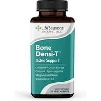LifeSeasons Bone Densi-T - Osteo & Calcium Support - Bone Mineral Density, Pliability & Healing - Skeletal Strength & Tissue Production - Calcium, Magnesium & Vitamin D - 120 Capsules