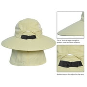Solaris Summer Outdoor UV Protection Sun Hats Unisex Caps Wide Brim Removable Bill Neck Flap Mesh Nets Loop Velcro Closu