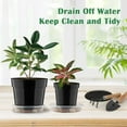 thumbnail image 5 of 20 Pack Plant Pots, 6 Inch Plastic Plant Planter with Saucers and Mesh Mats, Durable Flower Pots with Drainage Holes Perfect for Indoor Outdoor, Black, 5 of 5