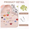 thumbnail image 3 of Uxcell 2000 Pcs Flatback Crystal Rhinestones, Resin Crystal Gems with Tweezer Dotting Pen Non Hotfix for Bedazzling Tumblers Mugs Bottles Nail DIY Crafts(SS12 3mm, Yellow), 3 of 6