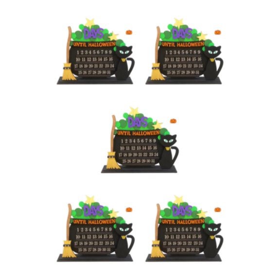Matsuzay Cuenta regresiva de Halloween, calendario de bloques de móvil DIY, regalo interactivo de decoración de Halloween negro Type2 NO2