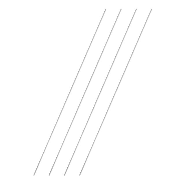 4 Pack 304 Stainless Steel Round Rod 3/64" Diameter 16" Length Solid Rod