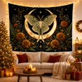 thumbnail image 3 of Pale Green Luna With Moth Prominent Eyespots Its, Mystical Fantasy for Space Lovers, Galaxy Room Decor, Mother's Day Gift, Tapestry Wall Hanging for Bedroom and Dorm, 3 of 7