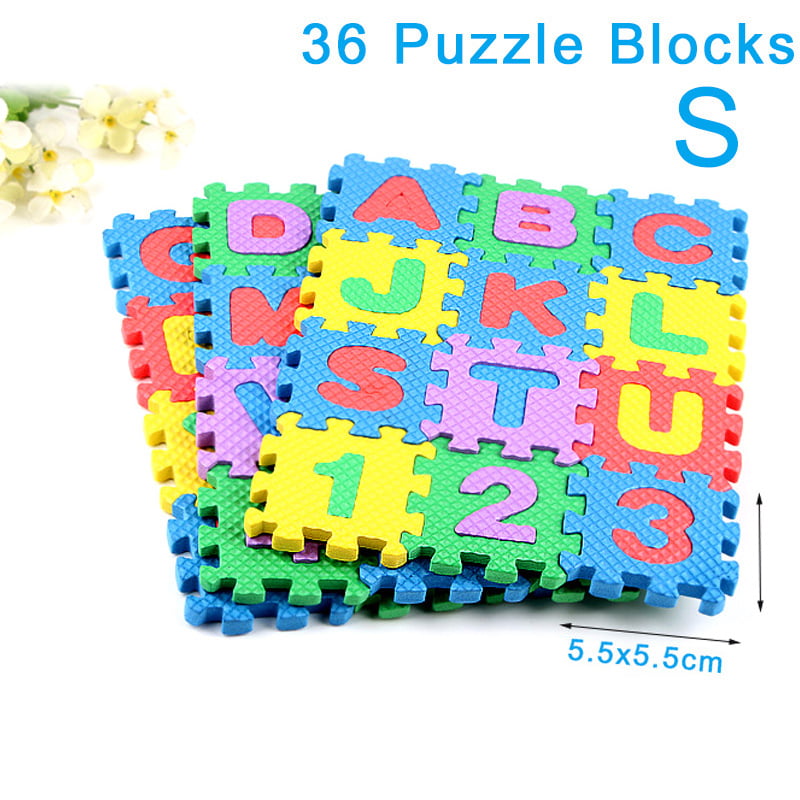 Interlocking Soft Foam Baby Kids Play Mat Alphabet Number Puzzle Game 36Pcs 