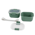 thumbnail image 2 of Mainstays Food Storage Snack Container, Rectangle, Green, 19oz Capacity, 2 of 5