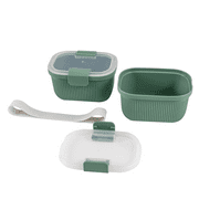 Mainstays Food Storage Snack Container, Plastic, Rectangle, Green, 19oz Capacity, Best Used for On-the-Go Snacks and Small Portions