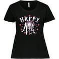 thumbnail image 3 of Inktastic Happy 4th- Fourth of July Firework Women's Plus Size T-Shirt, 3 of 5