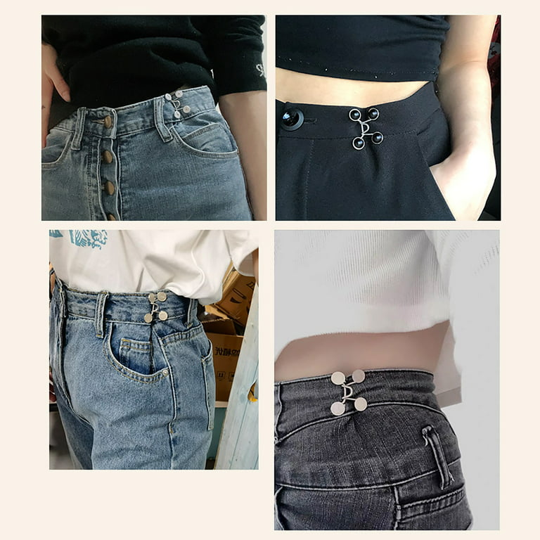 Jiyugala DIY Tool Pant Waist Tightener Adjustable Jean Button Pins 1PC  Button Clip for Pants No Sewing Required Easy to Install 