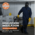 thumbnail image 3 of RefrigiWear 54 Gold Coveralls - Men's Insulated Work Overalls, Cold Weather Protection for Full-Body Warmth, 3 of 7