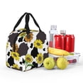 thumbnail image 4 of Yiaed Sunflowers Country Print Insulated Lunch Bag Reusable Cute Tote Lunch Box, Leakproof Cooler Lunch Bags for Work Office Travel School Picnic, 4 of 5