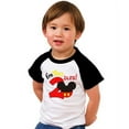 thumbnail image 2 of 2nd Birthday Themed Shirts for Boy Gifts for 2 Year Old Boys Shirts Toddler Tshirt Second Raglan Red Black Yellow, 2 of 3