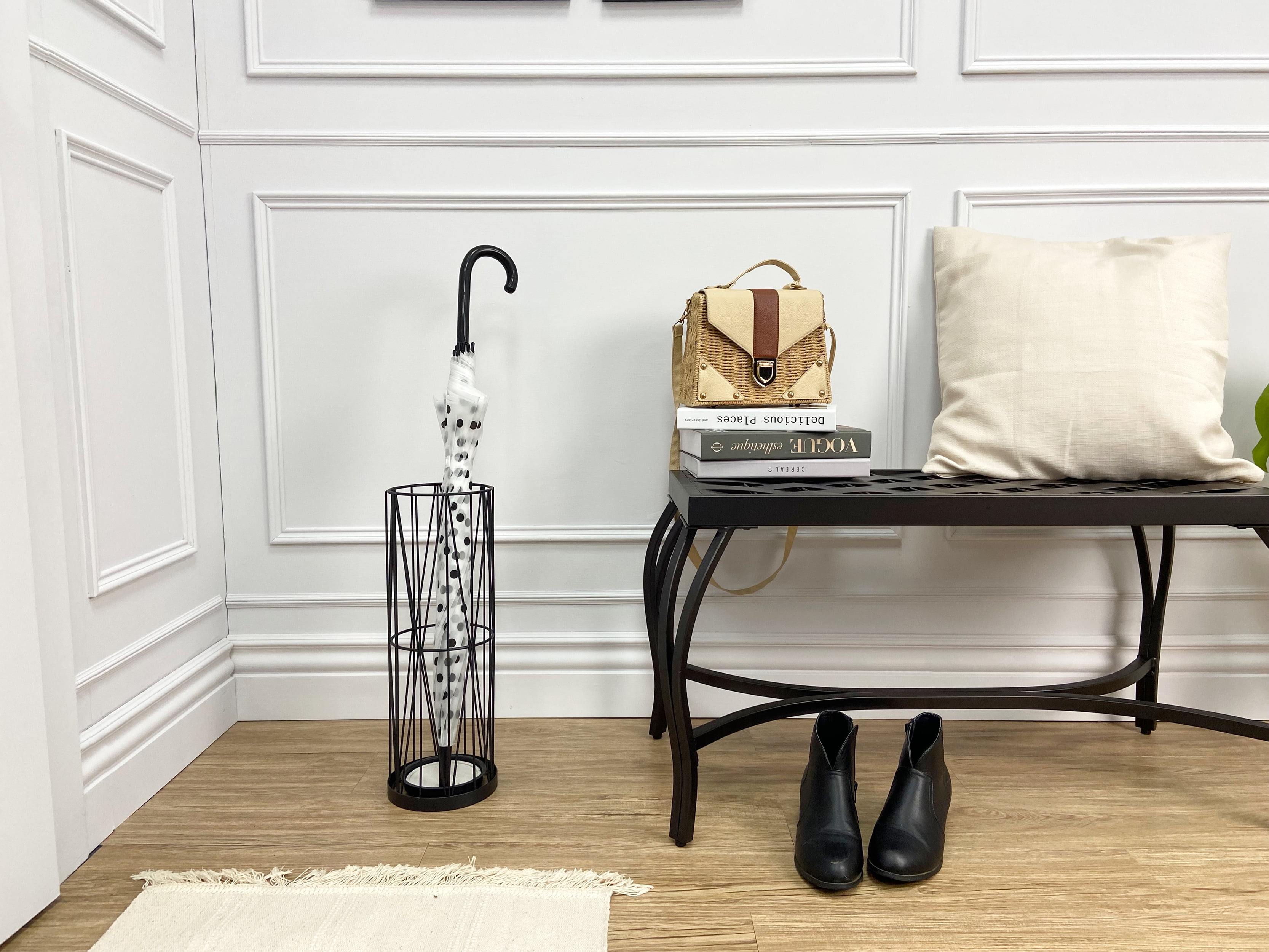 Mango Steam Pluvian Soakstone Umbrella Holder Stand - Black, Metal