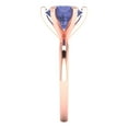 thumbnail image 3 of Clara Pucci 14K Rose Gold 3ct Tanzanite Solitaire Ring for Women, 3 of 8
