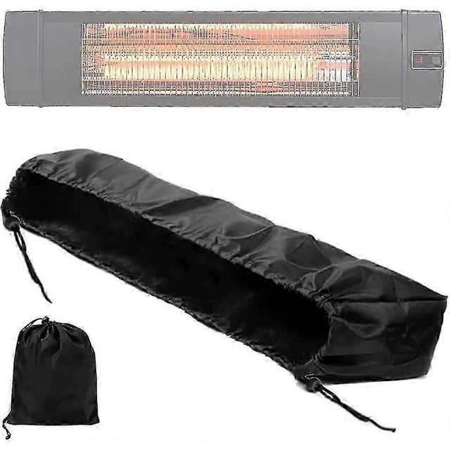 Wall-Mounted Patio Heater Cover - Black 30'L *9.5'H *6.5 ' W Electric Heater Cover,420D Oxford Waterproof Dustproof Infrared Heater Covers for Indo-In