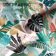 thumbnail image 3 of Tropical Leaves Shower Curtains Colorful Palm Banana Leaf Summer Jungle Style Shower Curtains Bathroom Decor Waterproof Polyester Fabric Sets with 12 Hooks, 72x72 Inch, 3 of 6