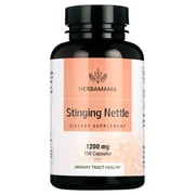 HERBAMAMA Stinging Nettle Root 100 Capsules - Cleanse Support 1200mg