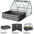 thumbnail image 4 of Home-Complete 4ft x 3ft Galvanized Raised Garden Bed with PVC Green House, 4 of 9