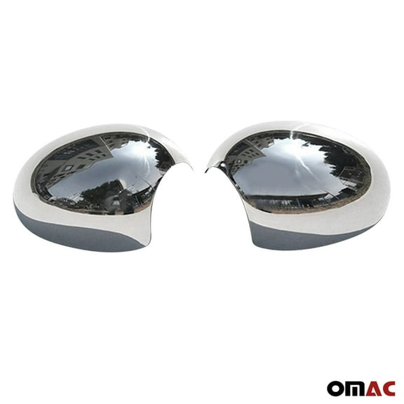 OMAC Side Mirror Cover Caps fits Mini Cooper Coupe R58 2013-2015 S. Steel 2x