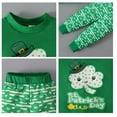 thumbnail image 3 of Baby St Patricks Day Outfit Boy Bodysuit Printed T-Shirt Top Long Pants Children's Wear, 3 of 6