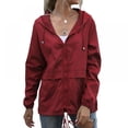 thumbnail image 1 of Veste Imperméable Légère pour Femmes Coupe-Vent Extérieur à Capuche pour Randonnée Voyage Imperméable pour Femmes Veste de Pluie Légère Coupe-Vent à Capuche avec Poches pour Extérieur, 1 of 4