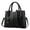 A01-Black, variant on Women’s Large PU Leather Tote Handbag with Removable Shoulder Strap, Roomy Satchel Purse with Multiple Pockets for Work & Travel, 11.8×5.1×8.3 inches(Black)