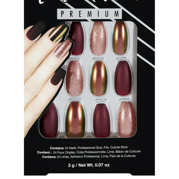 Ardell Nail Addict Artificial Nails Red Cateye 24 Nails Walmart Com Walmart Com