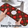 thumbnail image 6 of Sikiie Christmas Plaid Flower Splash Guard for Sink Faucet-1 PC Super Absorbent Fast Drying Mat Sink Gadgets-Splash Guard for Kitchen, Sink Mat, 6 of 7