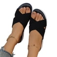 thumbnail image 5 of Norvail Womens Casual Platform Slide Sandals, Walking Shoes with Thick Cushioned Sole, Slip-On Strap Slippers for Outdoor Beach and Pool, Lightweight Non-Slip Footbed for All-Day Comfort, 5 of 6