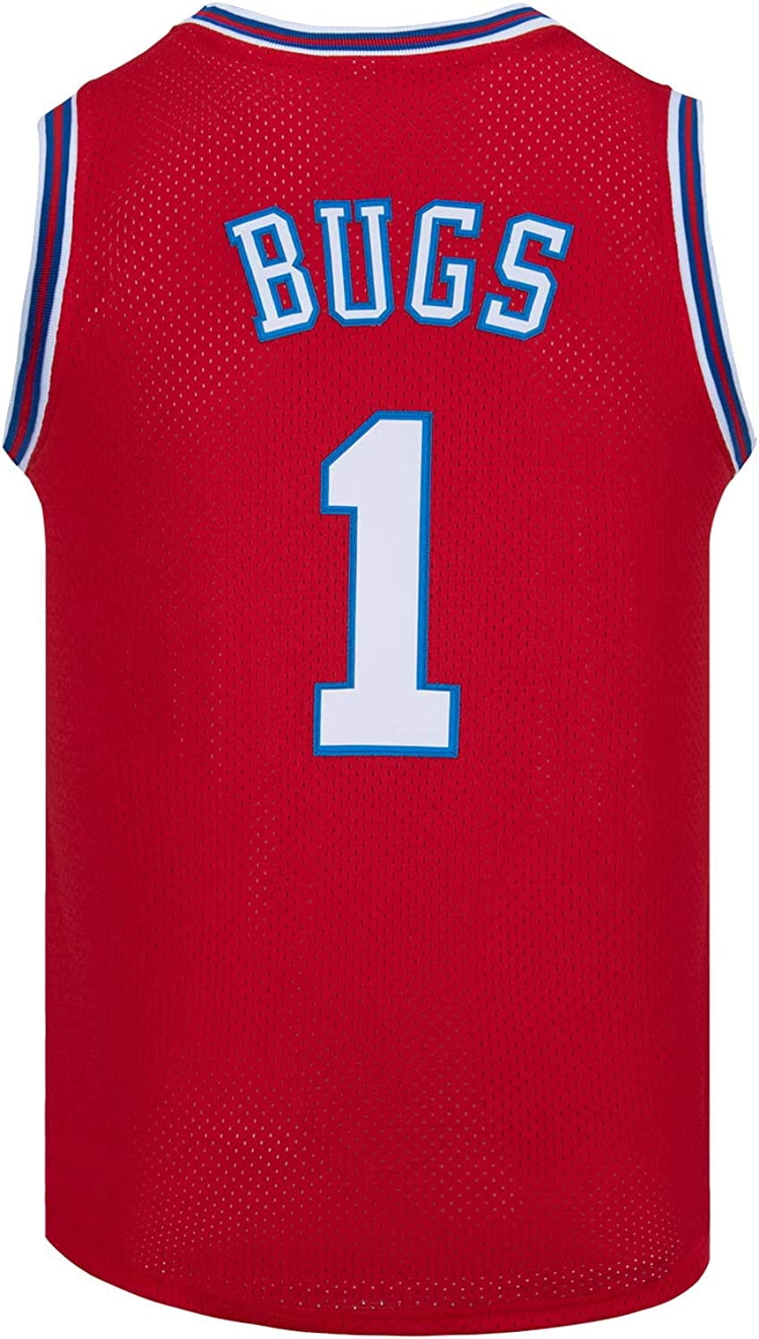  GUCILV Mens Basketball Jersey Bugs #1 Space Movie Jersey Sports  Jersey White X-Small : Sports & Outdoors