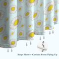 thumbnail image 6 of Light Blue Daisy Flower Pattern Shower Curtain 36"x72" ,Bathroom Decorative Shower Curtains Set with 12 Hooks,Modern Waterproof Washable Shower Curtain, 6 of 6