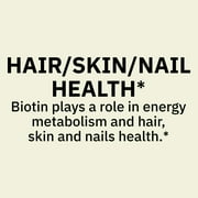 Spring Valley Organic Extra Strength Biotin Vegetarian Gummies for Hair/Skin/Nail Health, Cherry, 10000 mcg, 90 Count