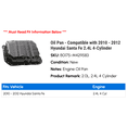 thumbnail image 2 of Pan - Compatible with 2010 - 2012 Hyundai Santa Fe 2.4L 4-Cylinder 2011, 2 of 2