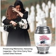 thumbnail image 4 of Elephant Cremation Urns For Mom -1 Large Memorial Urns For Adult For Ashes - Pink Keepsake Urn For Adult Male Set Of 4 - Blue Mini Funeral Urn For Human Ashes For Female (10&3) Inch Combo, 4 of 7
