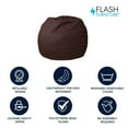 thumbnail image 4 of Small Solid Brown Kids Bean Bag Chair, 4 of 9