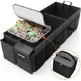 thumbnail image 3 of HOTOR Trunk Organizer, Sturdy Foldable with Cooler for Car & SUV, 3 Compartments, Grey, 30.90”×12.60”×10.63”, 3 of 11
