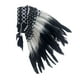thumbnail image 2 of Tocado de plumas artificiales de nativos americanos para fiestas de carnaval Negro, 2 of 9