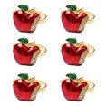 thumbnail image 3 of Napkin Rings Zinc Alloy Exquisite Modeling For Tableware Festival Party 6Pcs 1.6*1.3*1.2In, 3 of 8