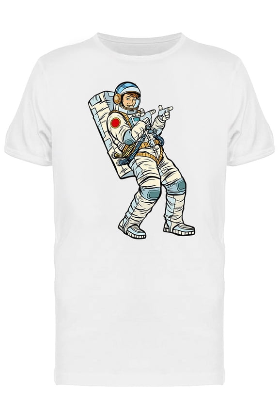 Astronaut Young Man Points Tee Men's -Image by Shutterstock