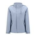 thumbnail image 4 of HUITKMM Womens Fall Jackets Unisex Windproof Outdoor Jacket Stylish and Versatile for Couples, 4 of 5