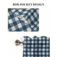thumbnail image 6 of Farmhouse Blue Plaid 2 Panel Kitchen Curtains for Windows, Vintage Country Cock Checkered Bathroom Privacy Curtain, Home Décor Window Treatment for Bedroom/Living Room 55"x45", 6 of 6