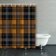 thumbnail image 1 of Cortina de Baño ABPHQTO Diseño Tartán Naranja y Negro Sin Costuras color Blanco 150x180 cm, 1 of 1