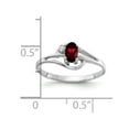 thumbnail image 2 of Primal Gold 14 Karat White Gold 5x3mm Oval Garnet and Diamond Ring, 2 of 3