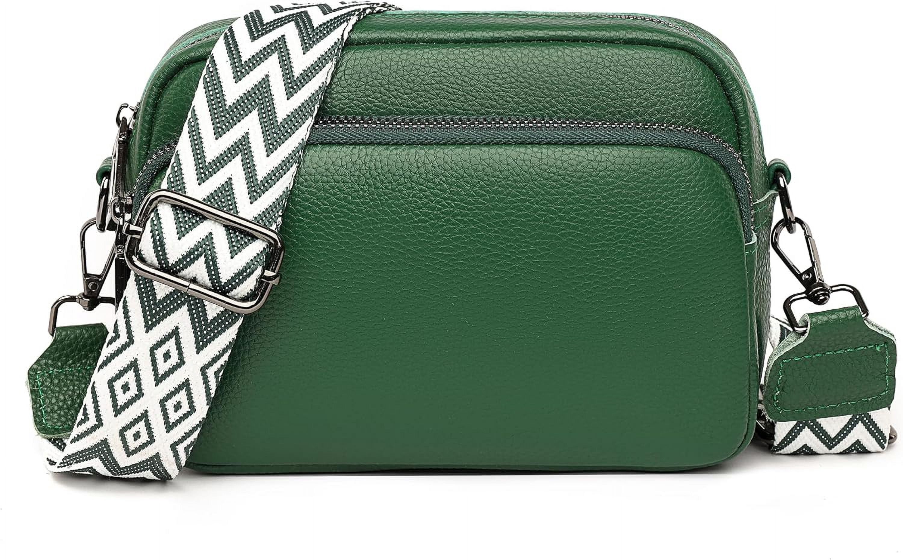 Small Shoulder Crossbody Bag for Women Vegan Leather Handbag Purse Triple Zip Wallet Purse Trendy Bag