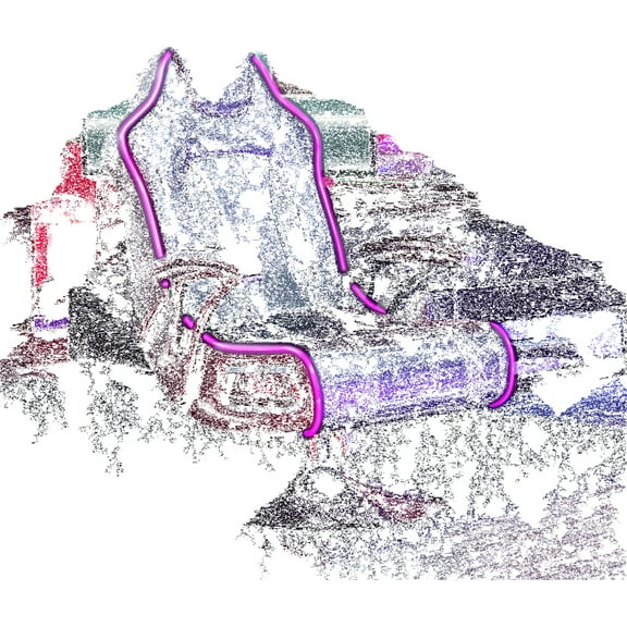 CXR3 LED Audio Pedestal Gaming Chair with Subwoofer, Neo Fiber, Black/LED