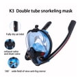 thumbnail image 3 of Snorkeling Mask Double Tube Silicone Full Dry Diving Mask Adult Swimming Mask Diving Goggles Self Contained Underwater Breathing ,Portable and lightweight, 3 of 7