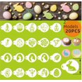 thumbnail image 2 of Plantilla hueca para huevo de Pascua Plantilla para impresión de galletas con forma de huevo de Pascua, 2 of 4