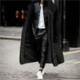 thumbnail image 2 of Mens Casual Jackets Fall Winter Warm Long Top Over Coats Outerwear for Men Black M, 2 of 4