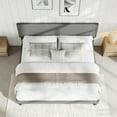 thumbnail image 5 of Ataucjin Full Size Bed Frame with Upholstered Headboard, Full Size Platform Bed Frame with Wooden Slat Support,No Box Spring Needed & Noise Free, Easy Assembly, 5 of 7