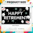 thumbnail image 2 of Black and White Happy Retirement Banner Balloon Design Retirement Display Airplane  Passport Pattern Retirement Backdrop for Retirement Party Farewell Event Office Party, 2 of 8