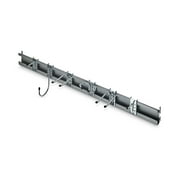 Triton Products Steel Rail Kit with 6 Heavy-Duty Assorted Rail Hooks, Gray